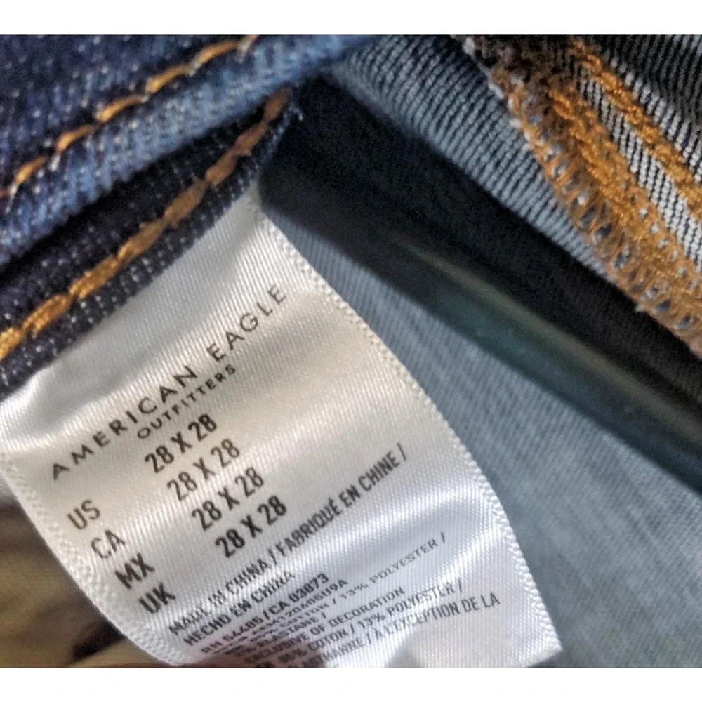 American Eagle Ne(x)t Level Flex Skinny Distressed Women's Denim Jeans Size 28 - Picture 5 of 16